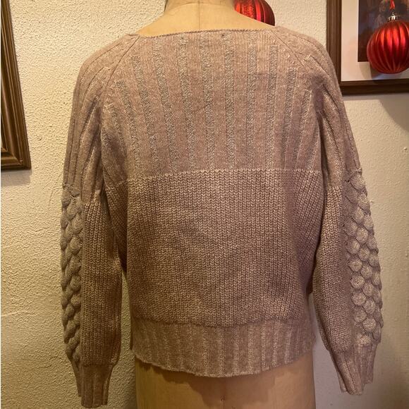 Simplee Boho Button Down V-Neck Raglan Sleeve Sweater Cardigan NWT Size S - Picture 8 of 12